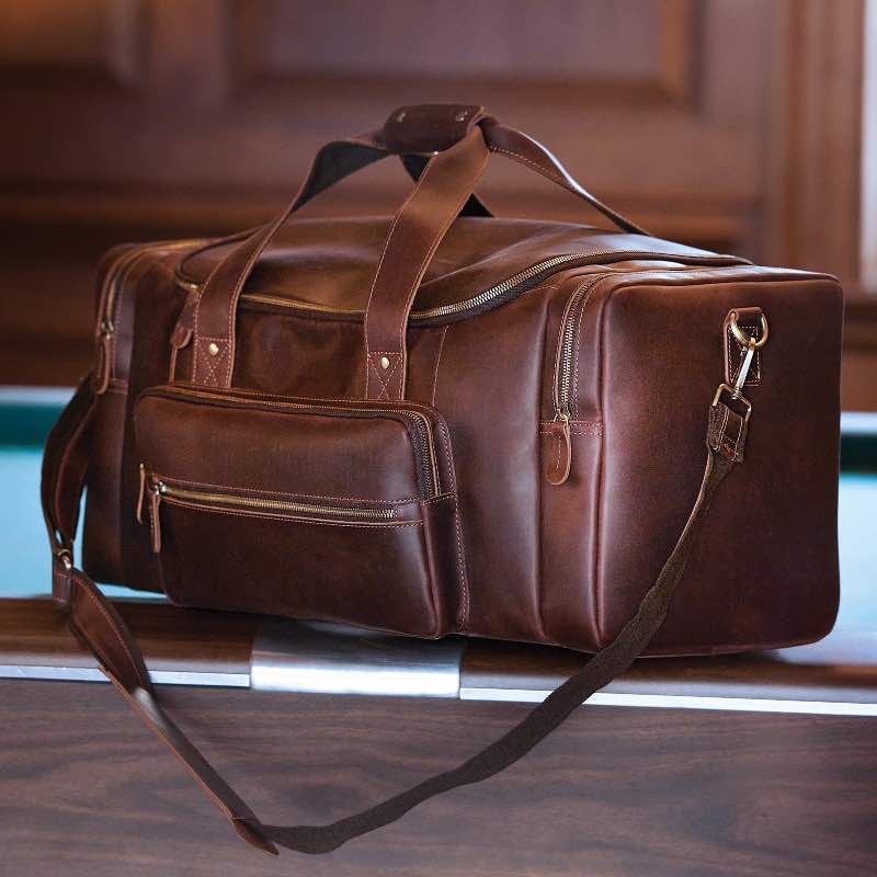 Men's Essential Leather Duffle (23